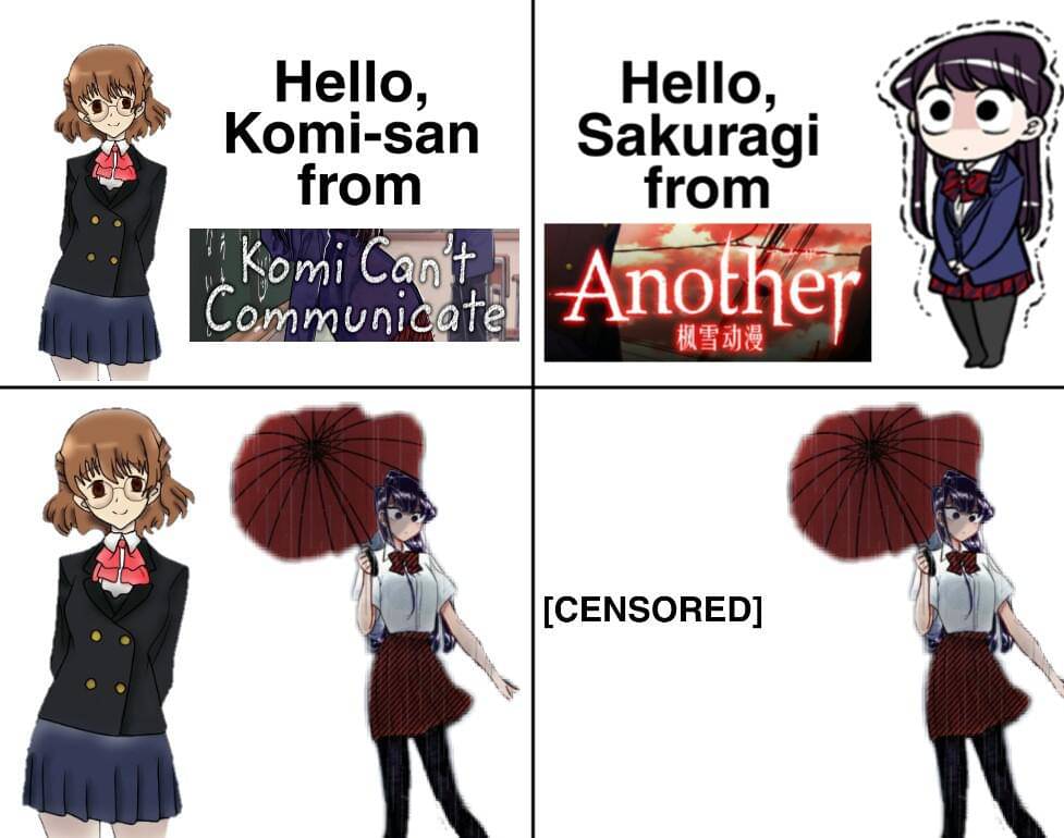 meme anime tentang payung