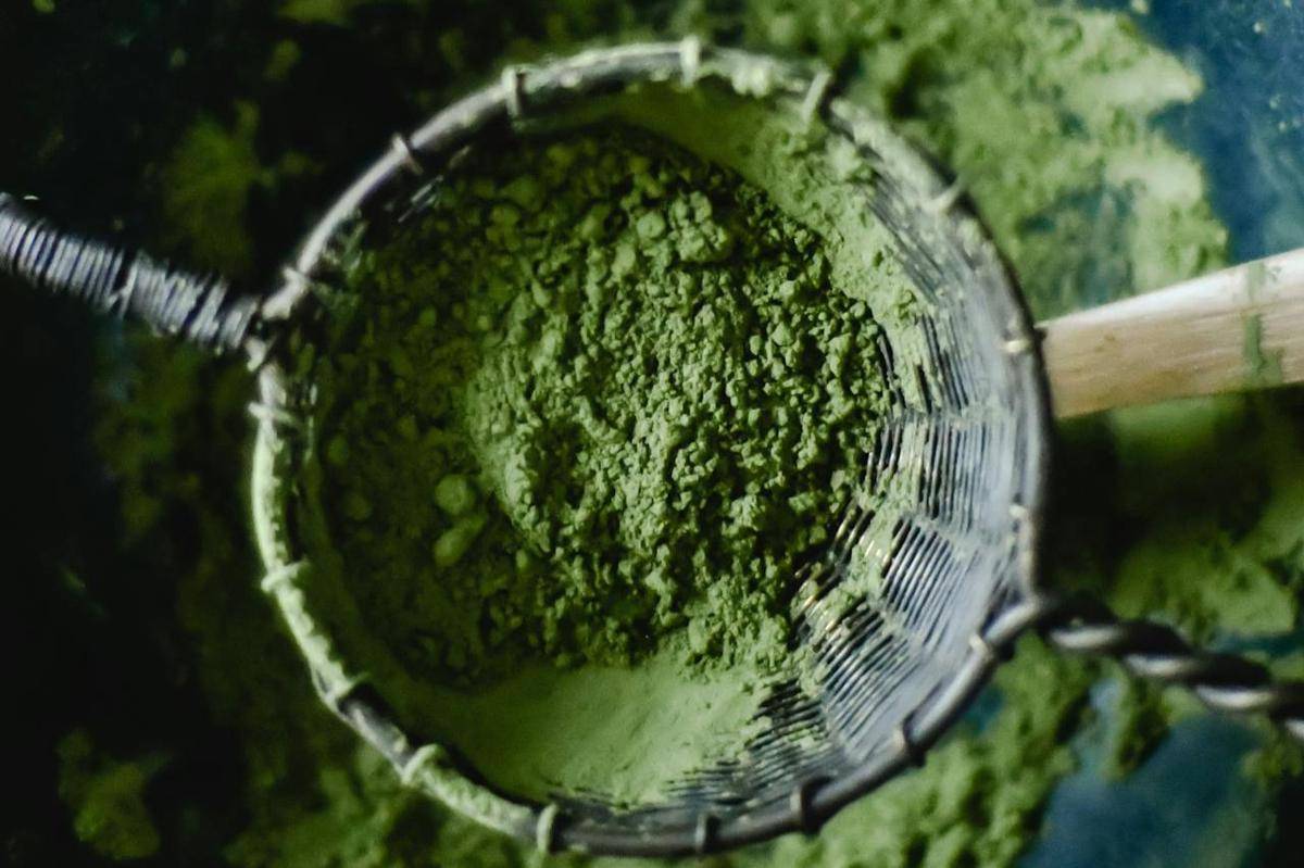 potret menyaring bubuk matcha (pexels.com/Eva Bronzini)