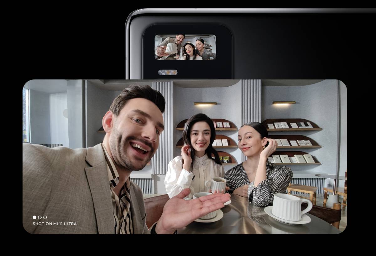 selfie layar belakang pada Mi 11 Ultra 