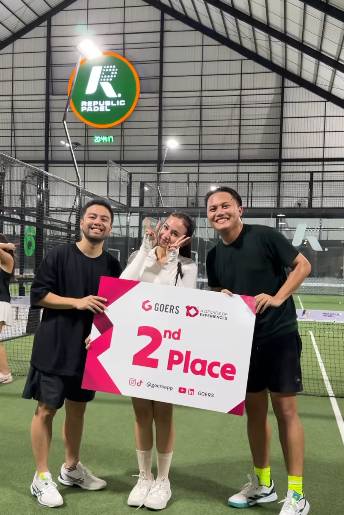 Rizky Febian dan Mahalini juara 2 padel