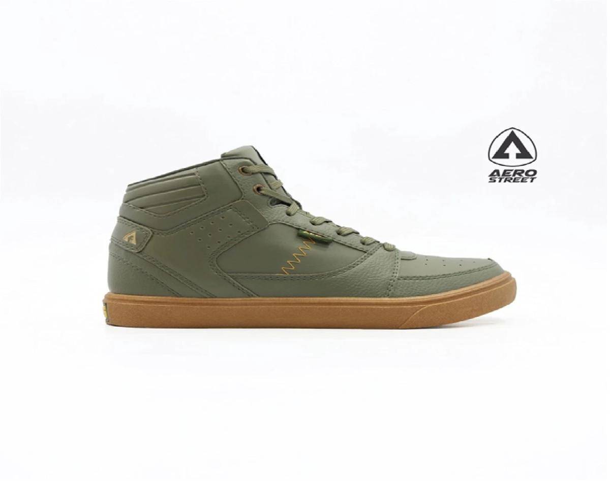 Aerostreet Hoops High Gum Olive Olive ｜ 21JJ10 (shopee.co.id/AEROSTREET Official Shop)
