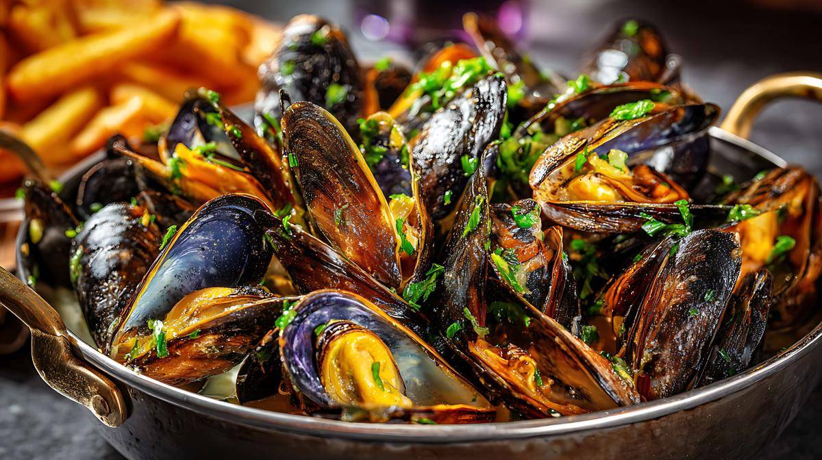 ilustrasi moules la marinière (vecteezy.com/Natthaphon)