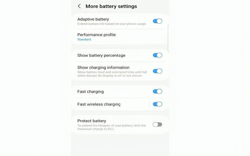 cara aktifkan fitur fast charging di HP Samsung Galaxy