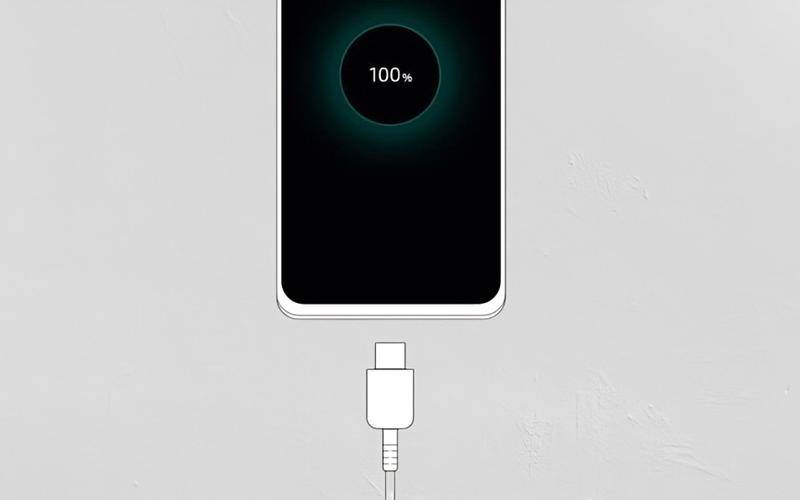 tampilan HP saat baterai sudah full charge