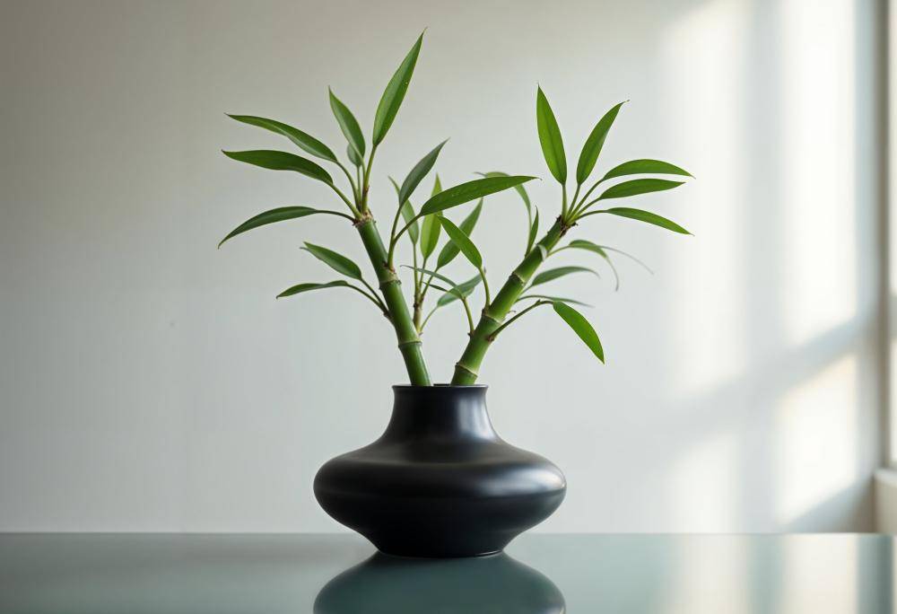 ilustrasi tanaman hias indoor lucky bamboo