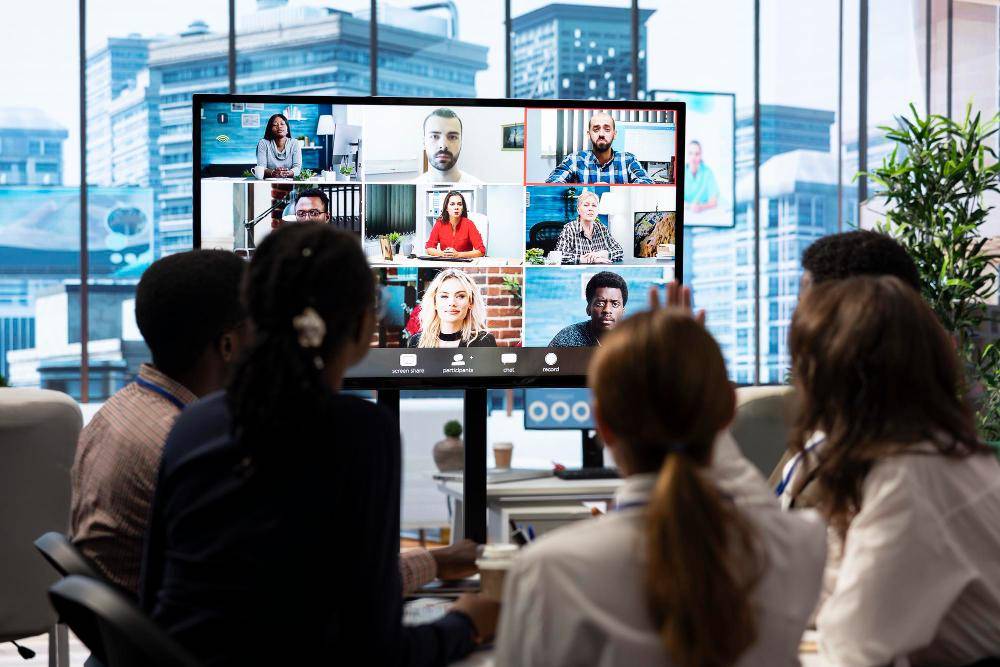 ilustrasi zoom meeting