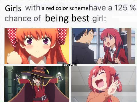 meme karakter anime rambut merah