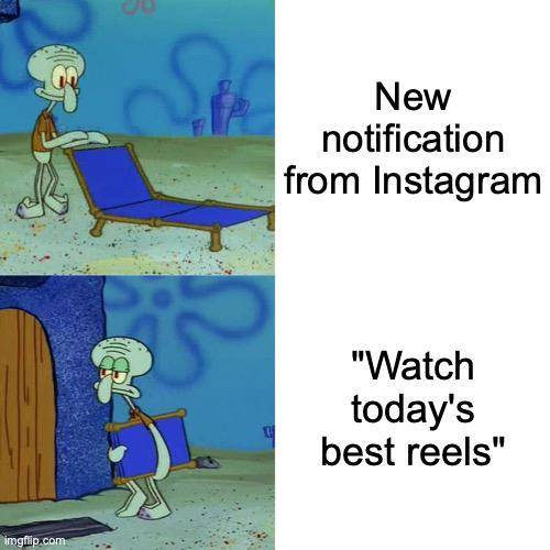 meme SpongeBob tentang notifikasi 