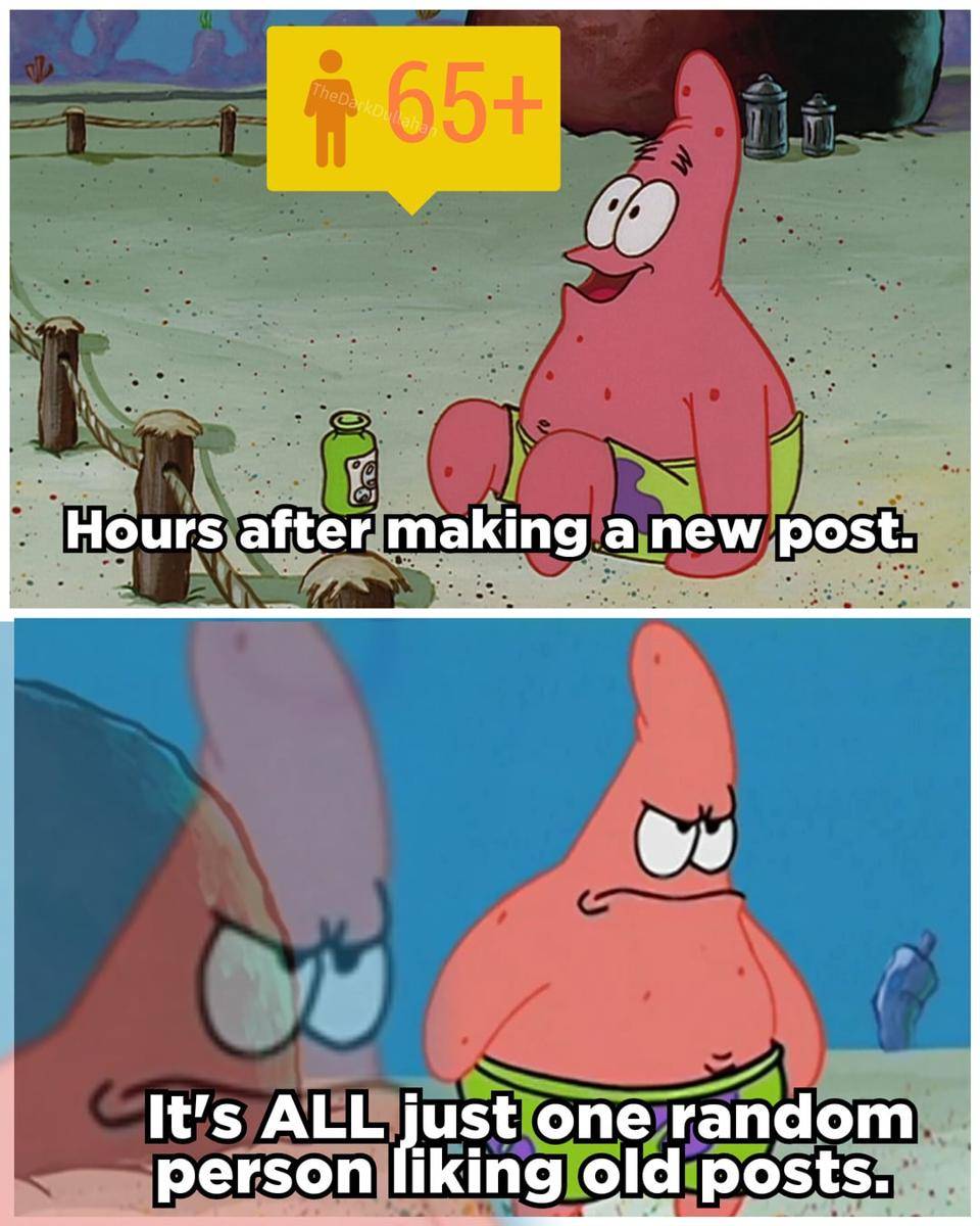 meme SpongeBob tentang notifikasi 