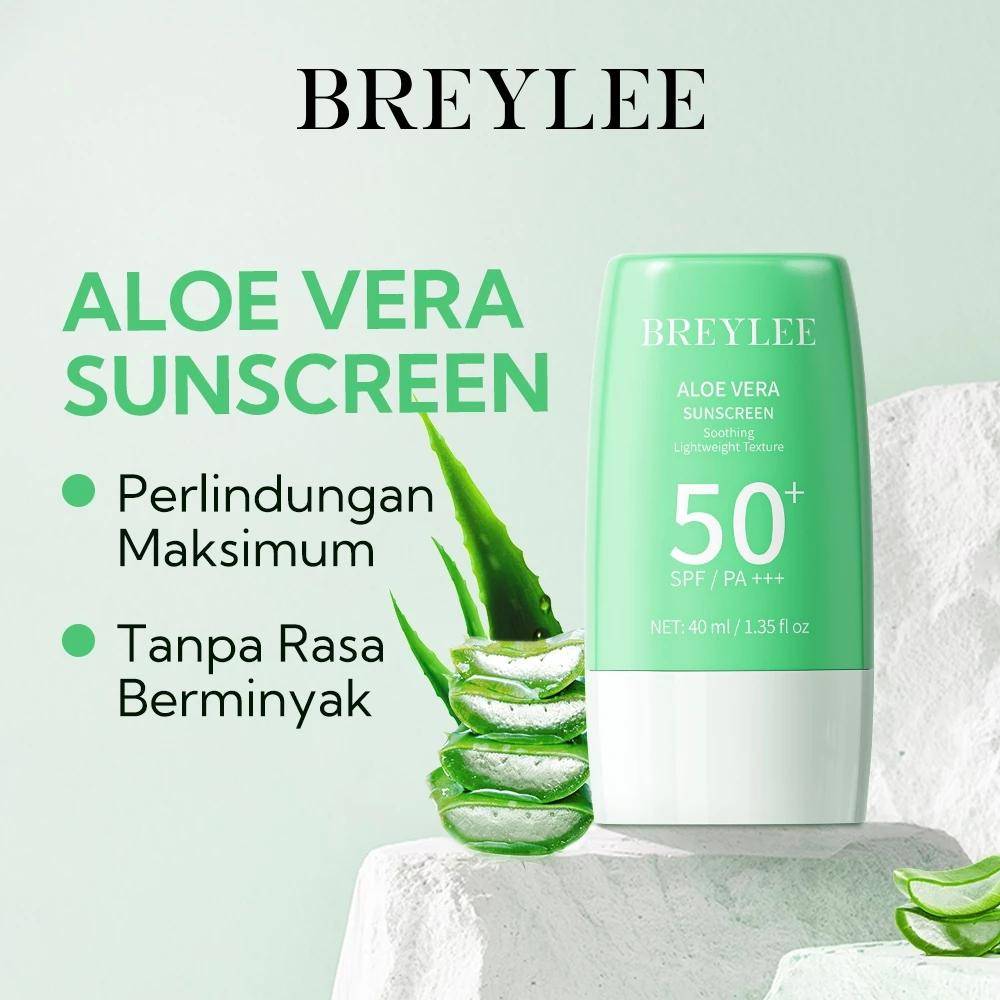 BREYLEE Aloe Vera Sunscreen SPF50++ (shopee.co.id/BREYLEE Indonesia Official Shop)