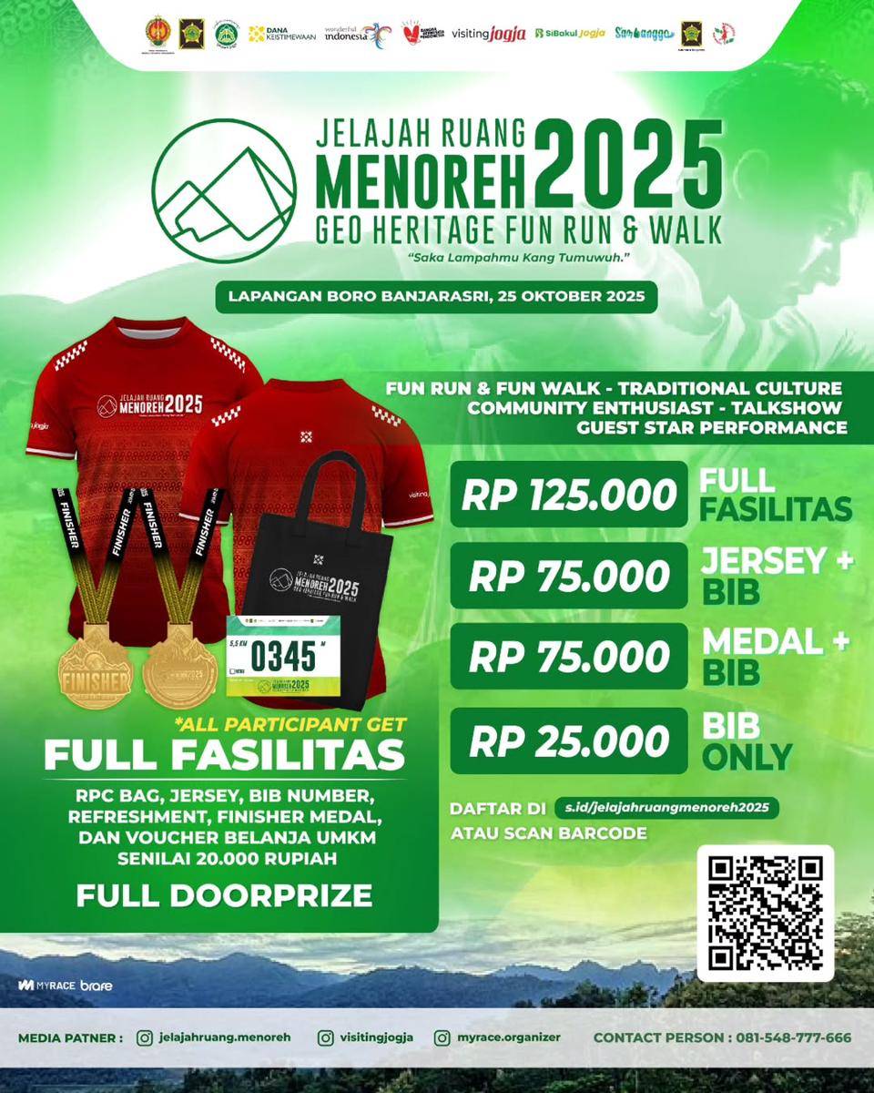 Jelajah Ruang Menoreh Geo Heritage Fun Run & Walk 2025 (instagram.com/jelajahruang.menoreh)  
