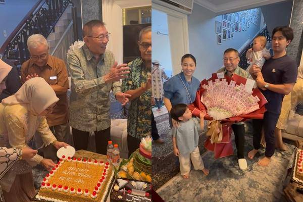 Syukuran Ultah ke-87 Kakek Nikita Willy (Instagram.com/yorafebrina)