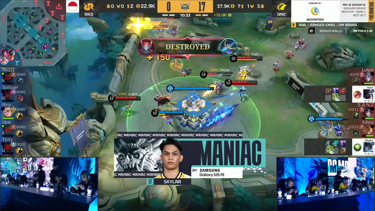 Maniac dari Skylar menutup game kedua
