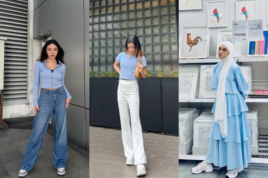 padu padan outfit sky blue (instagram.com/anneth.dlc | shofia_shireen | nabilataqiyyah)