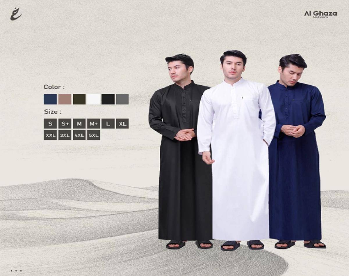 Alghaza Mubarak Gamis Ahmad (shopee.co.id/Alghaza Mubarak Official Shop)