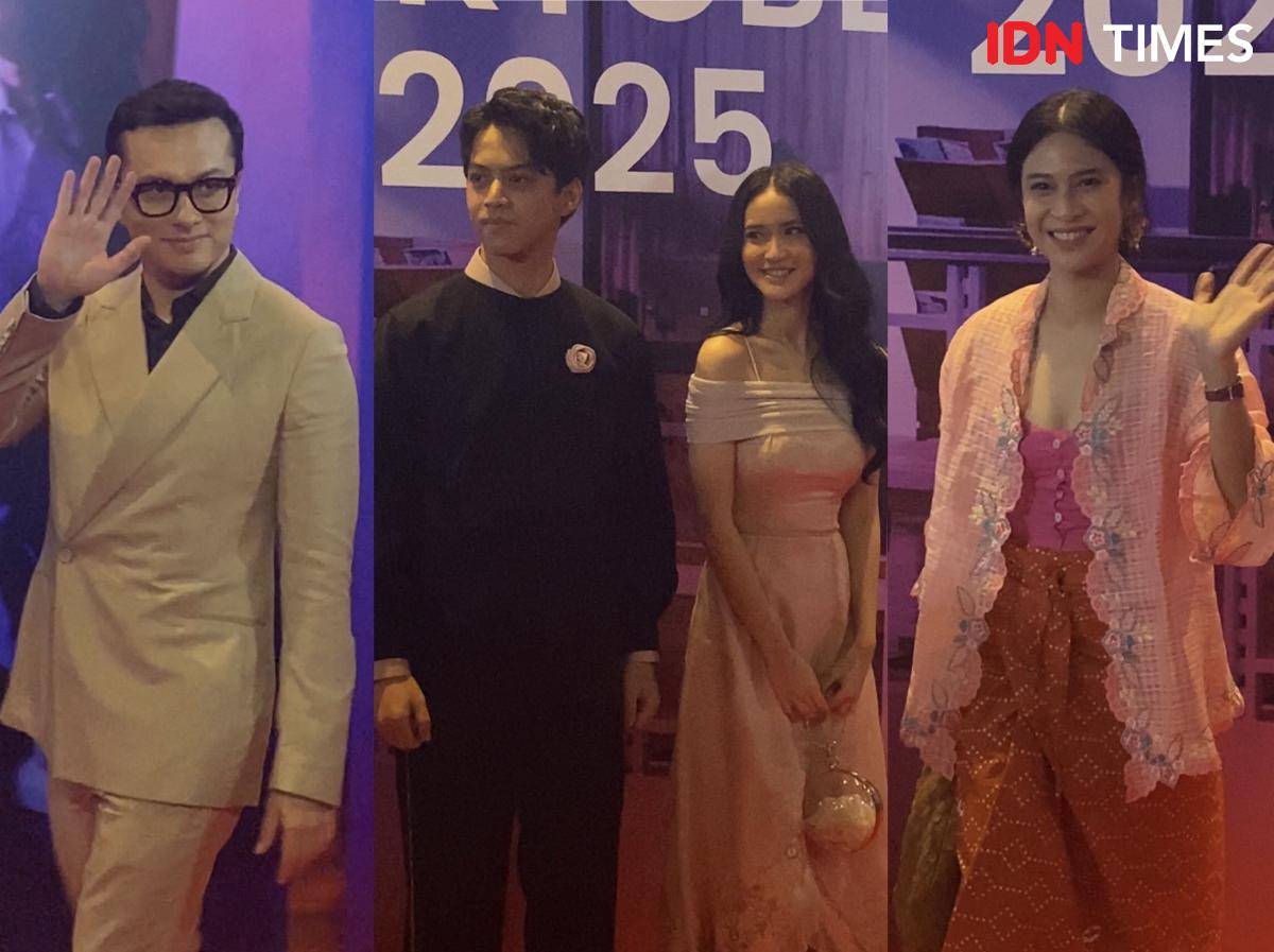 potret artis di red carpet gala premier film Rangga & Cinta di XXI Epicentrum, Jakarta, Senin (29/9/2025)