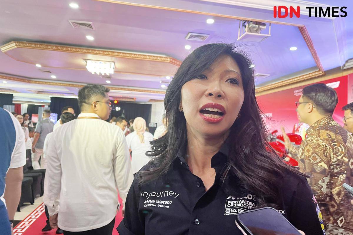 Direktur Utama InJourney, Maya Watono di Kantor Kementerian Pemuda dan Olahraga (Kemenpora), Jakarta (IDN Times/Margith Damanik)
