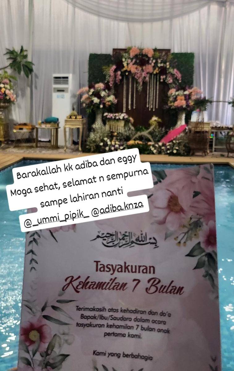 Adiba Khanza di acara 7 bulanan (instagram com/_ummi_pipik_)