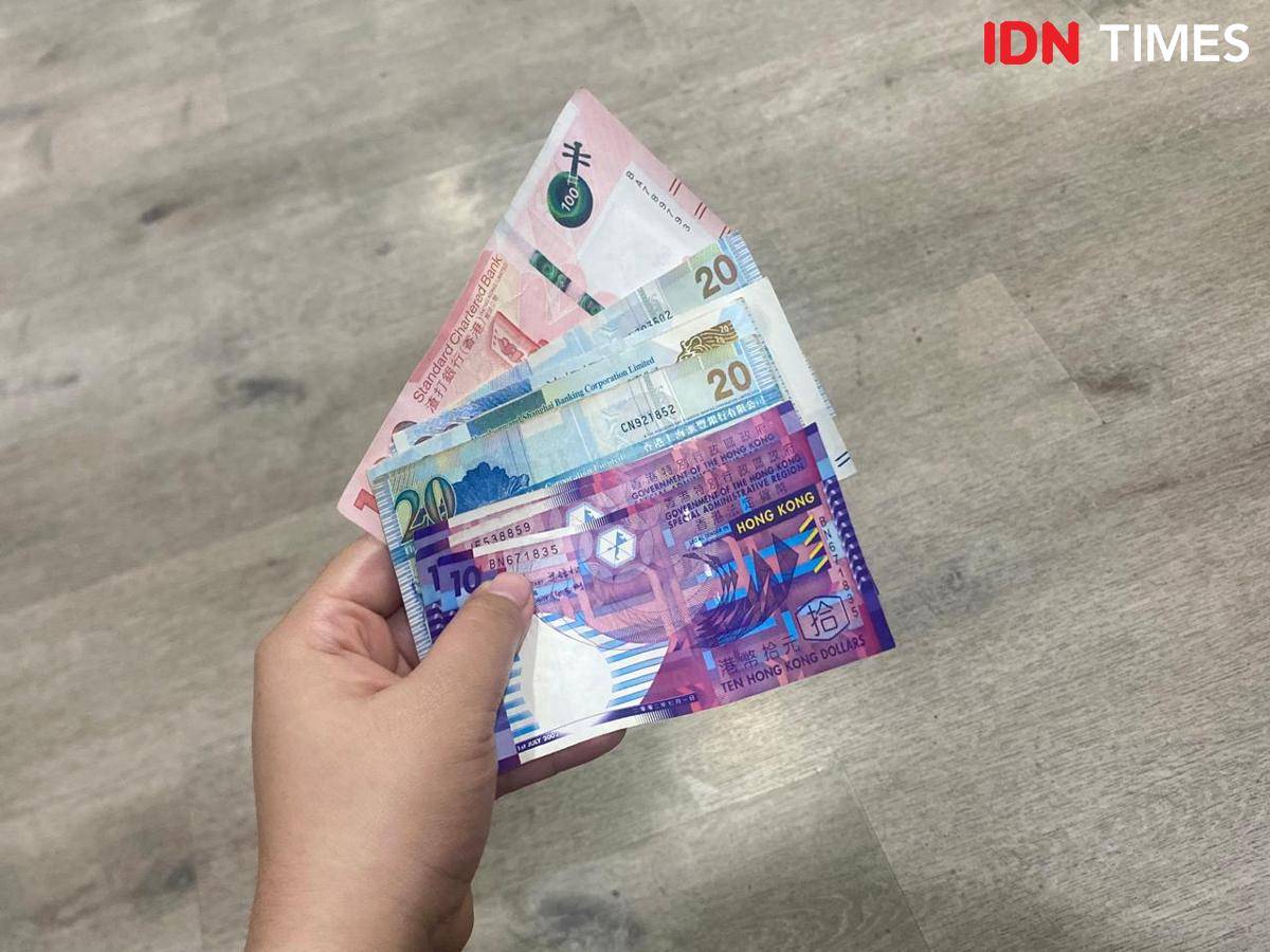 Potret uang Hong Kong Dollar 