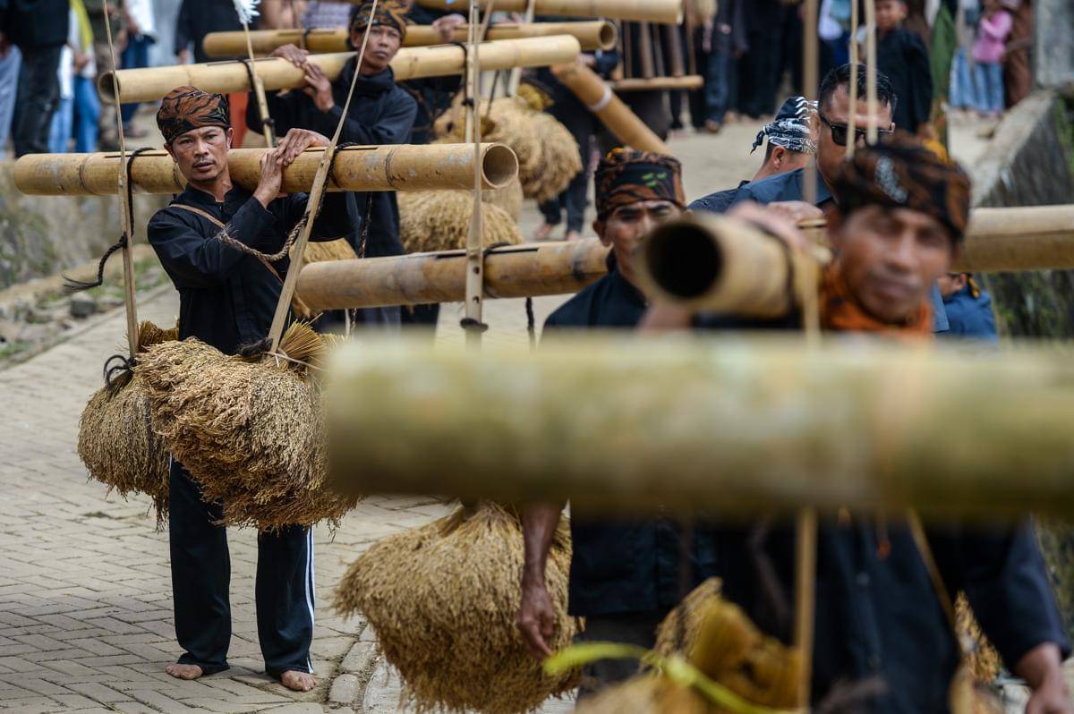 Tradisi Seren Taun masyarakat Kasepuhan Cisungsang, Lebak, Banten ( ANTARA FOTO/Muhammad Bagus Khoirunas)
