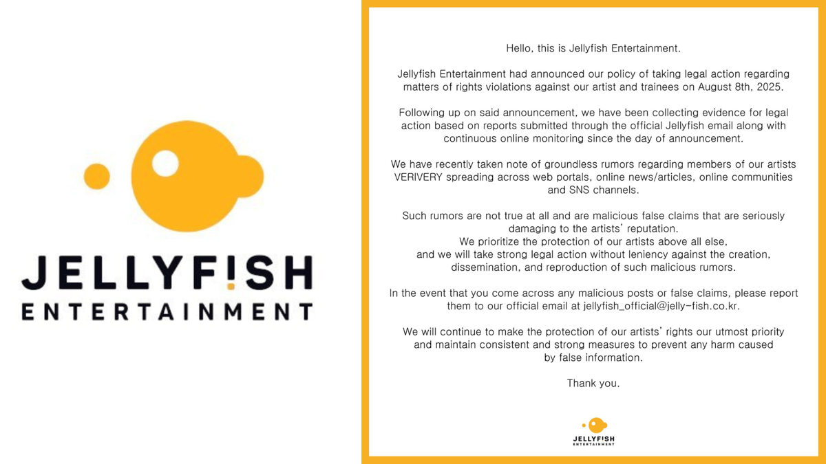 Pernyataan Jellyfish Entertainment