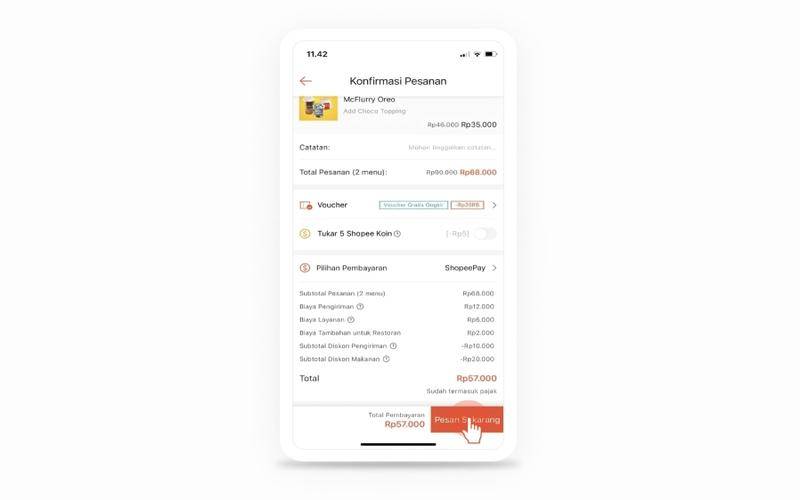 cara pesan makanan di ShopeeFood 