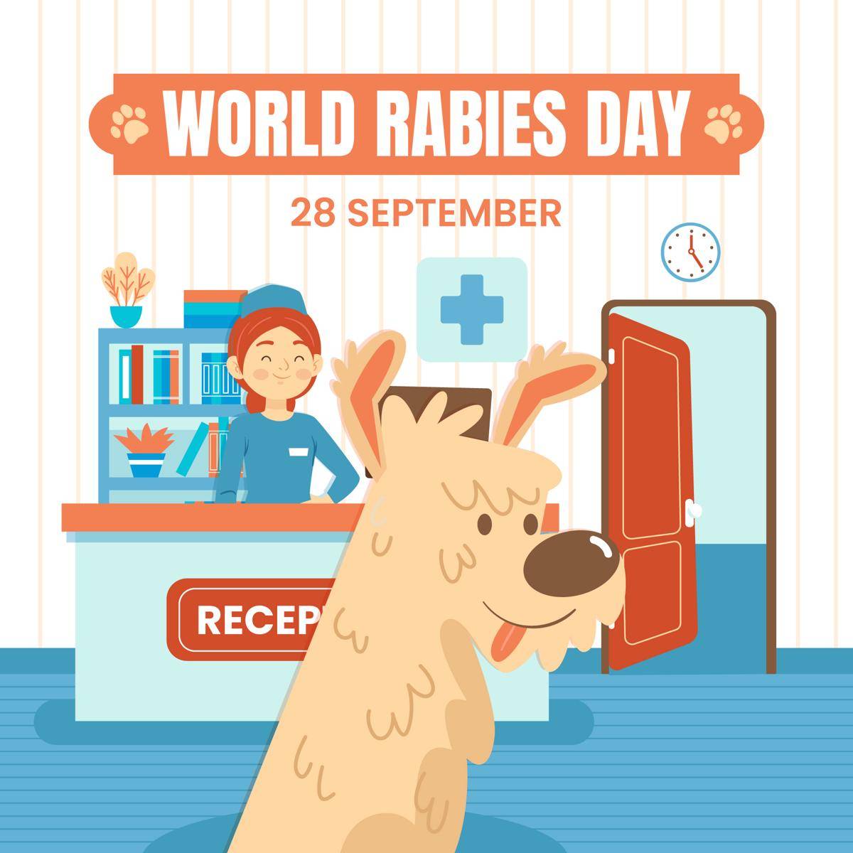 ilustrasi poster hari rabies sedunia (freepik.com/Freepik)