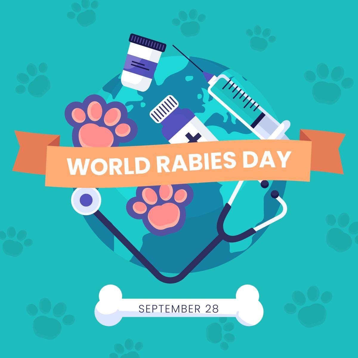 ilustrasi poster hari rabies sedunia (freepik.com/Freepik)