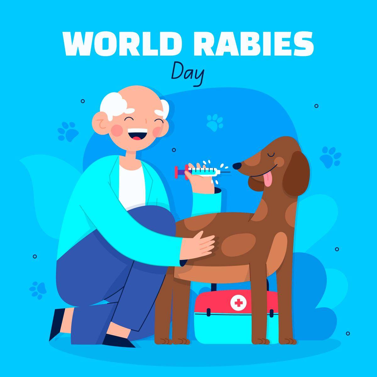 ilustrasi poster hari rabies sedunia (freepik.com/Freepik)