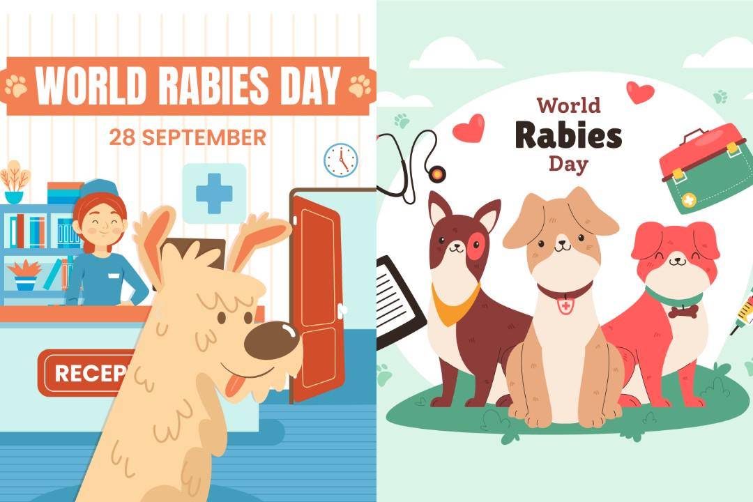 ilustrasi poster hari rabies sedunia (freepik.com/Freepik)