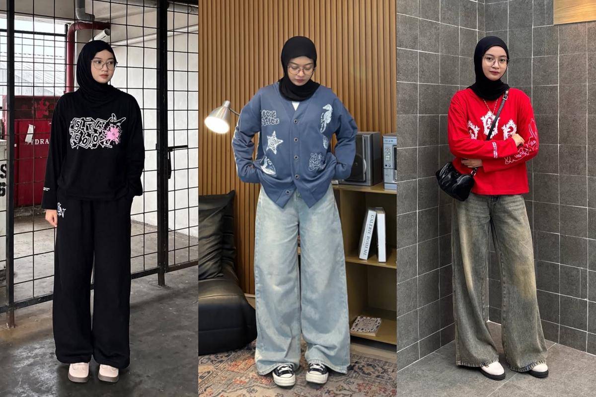potret boyish jeans ala Lutfi Putri 