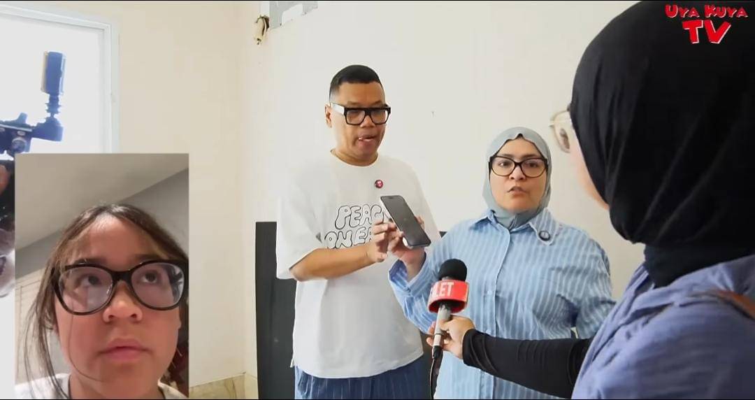 reaksi Cinta dan Nino Kuya lihat kamarnya yang dijarah (youtube.com/Uya Kuya TV) 