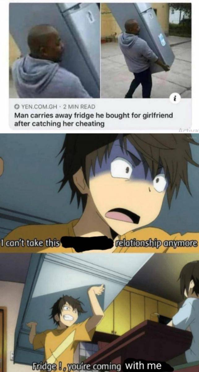 meme anime tentang kulkas