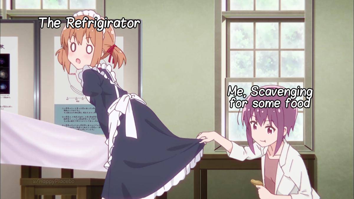 meme anime tentang kulkas