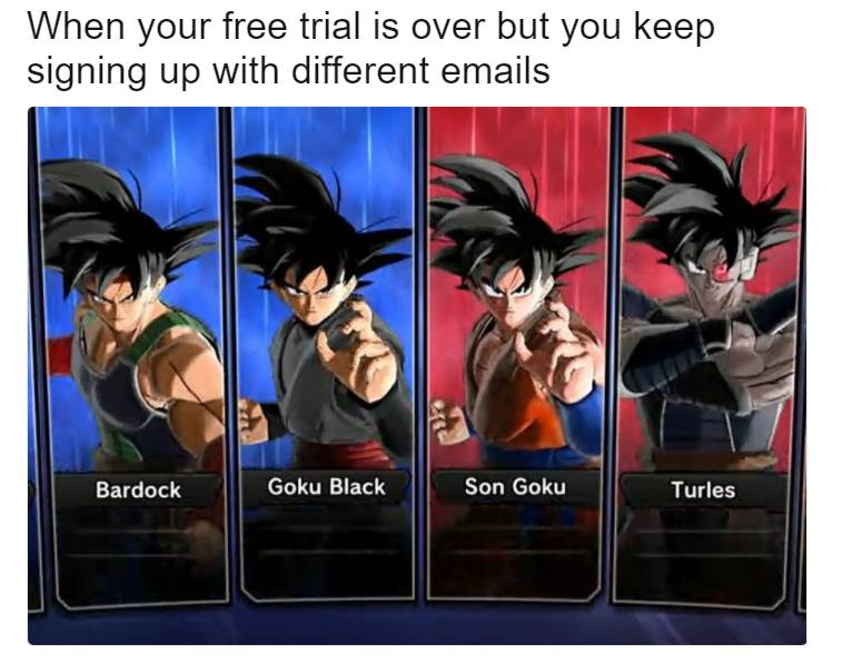 meme anime tentang akun uji coba gratis 