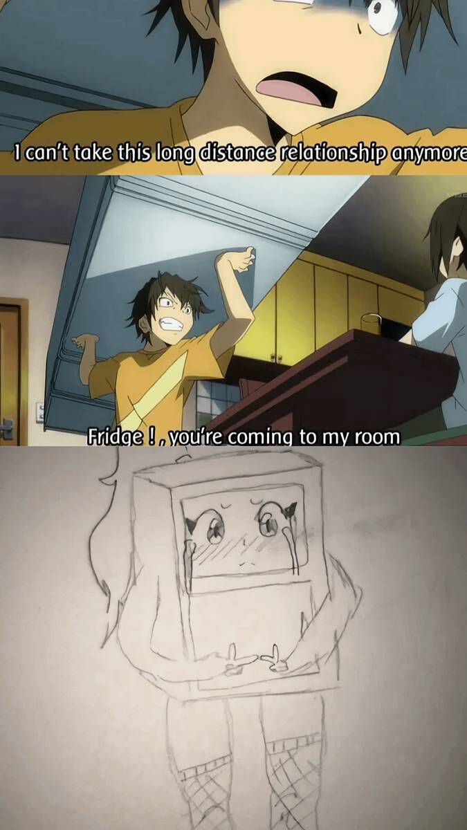 meme anime tentang kulkas