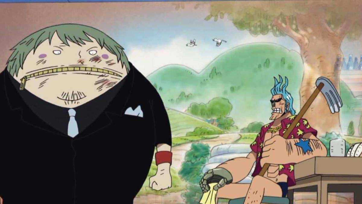 Franky melawan Fukuro (dok. Toei Animation/One Piece)