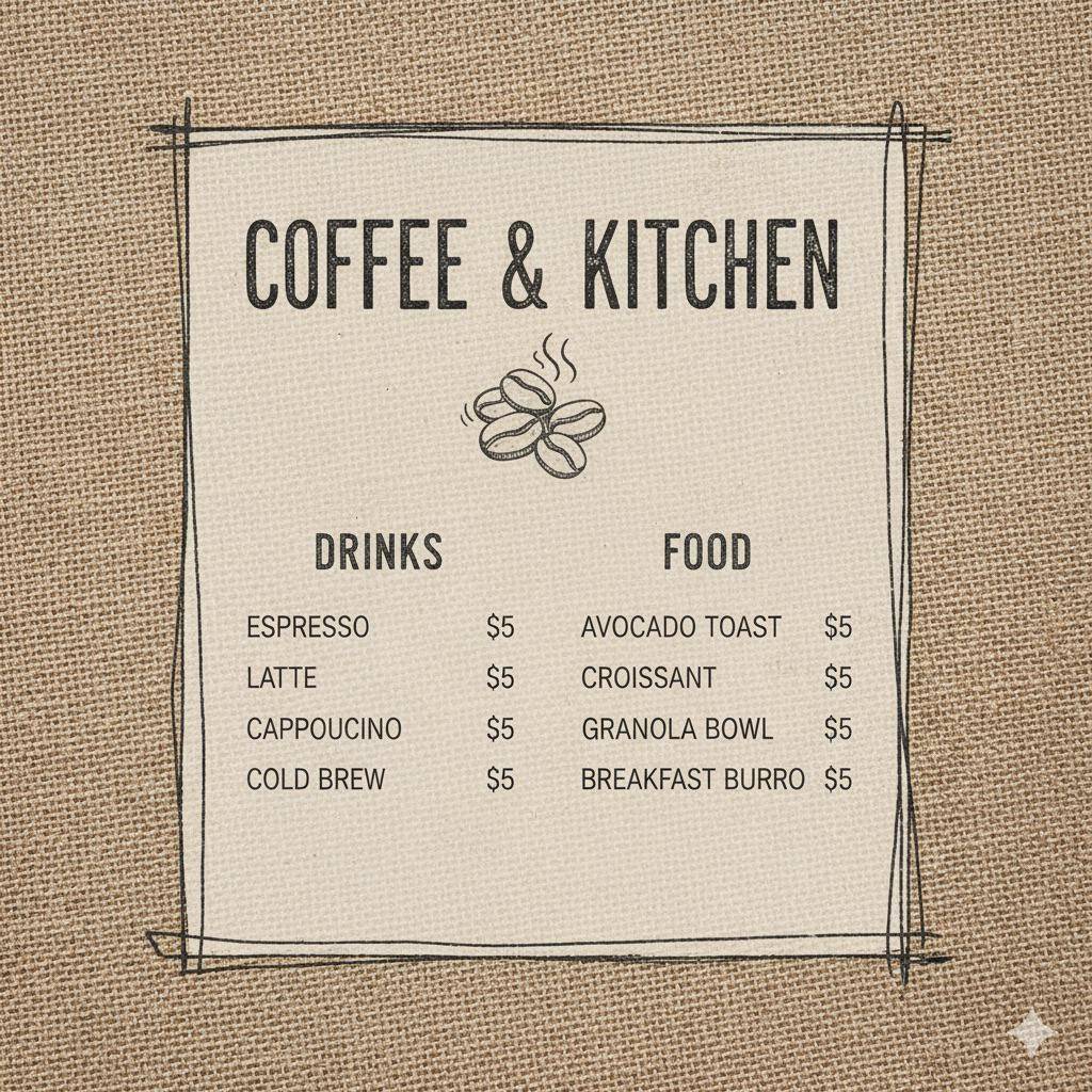 ilustrasi menu makanan buatan Gemini
