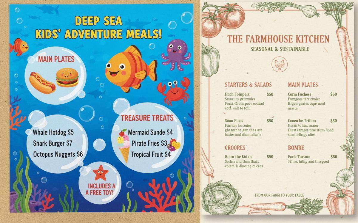 ilustrasi menu makanan buatan Gemini