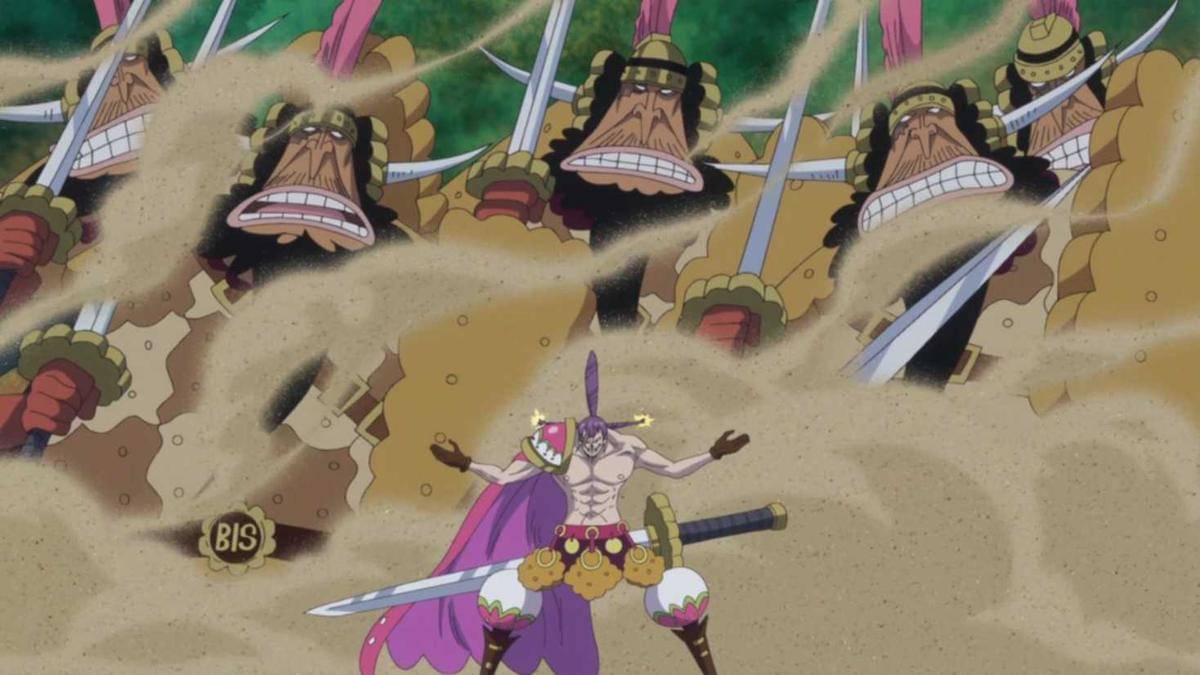 Luffy dan Nami melawan Cracker (dok. Toei Animation/One Piece)