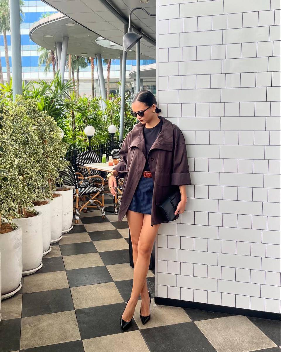 inspirasi OOTD kasual ala pemain film Rest Area (instagram.com/lutesha) 