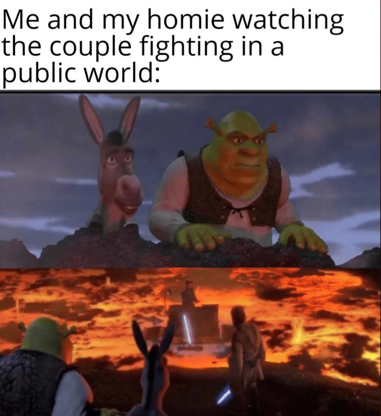 meme momen pasangan berantem