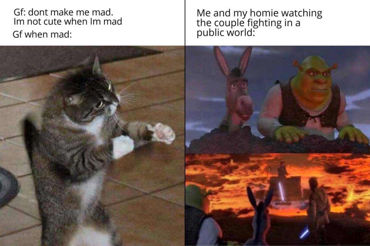 meme momen pasangan berantem