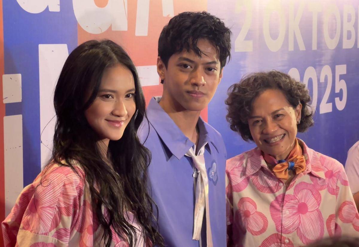 El, Leya dan Mirles di prescon Rangga & Cinta pada Senin (29/9/2025)