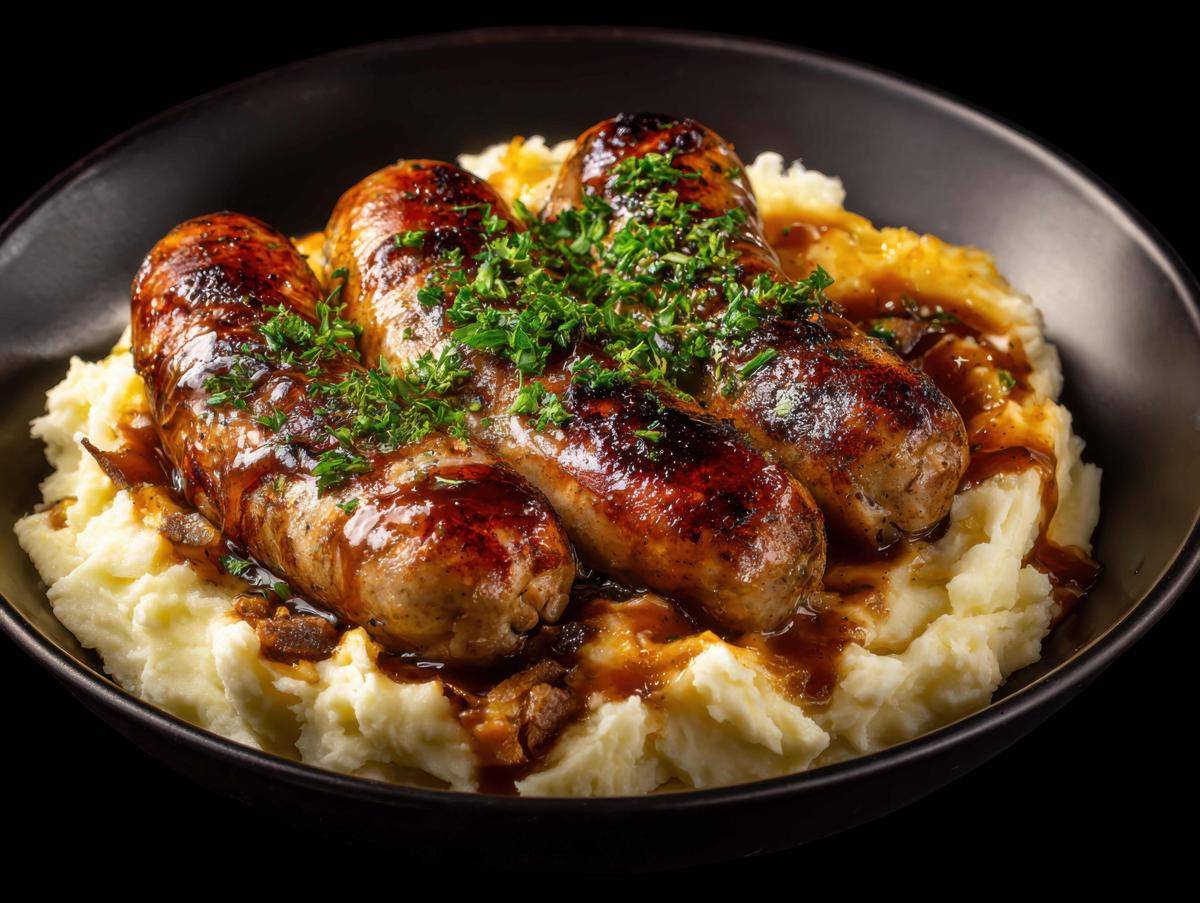 ilustrasi bangers and mash (vecteezy.com/Hamim Fadillah)