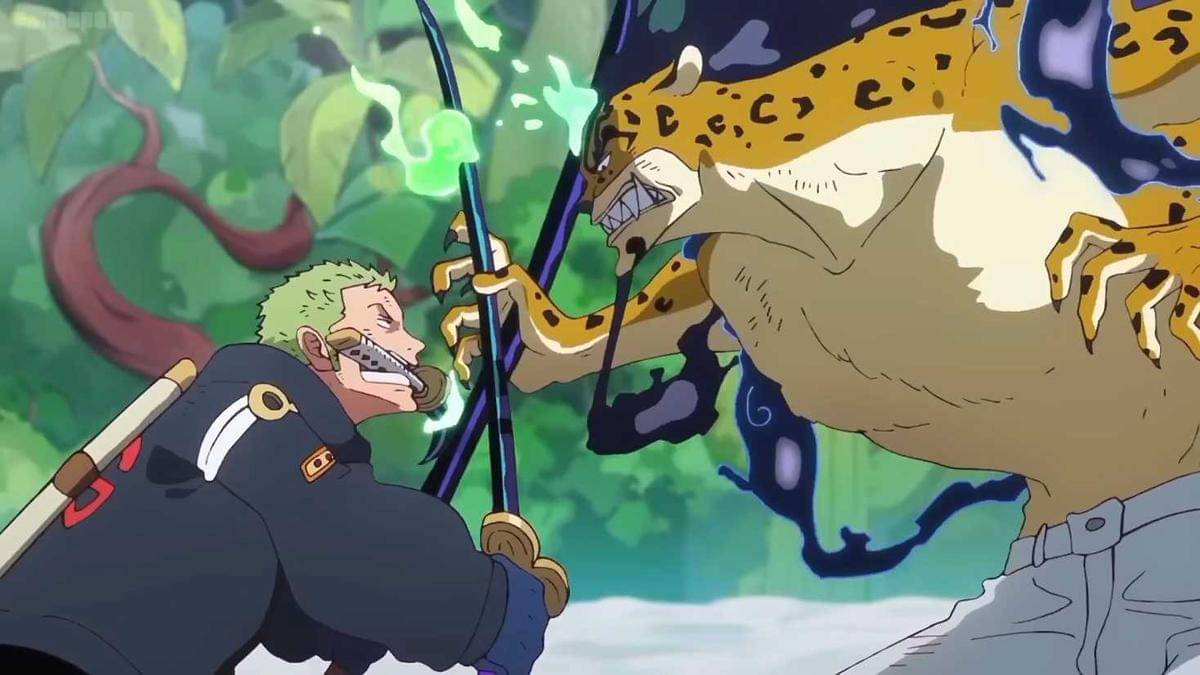 Zoro melawan Rob Lucci (dok. Toei Animation/One Piece)
