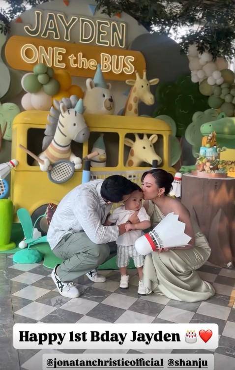 Ultah Pertama Jayden, Anak Jonatan Christie (Instagram.com/shanju)