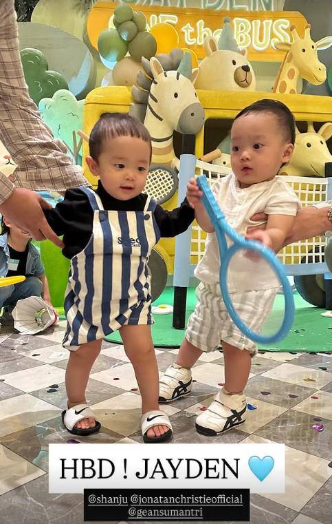 Ultah Pertama Jayden, Anak Jonatan Christie (Instagram.com/shanju)