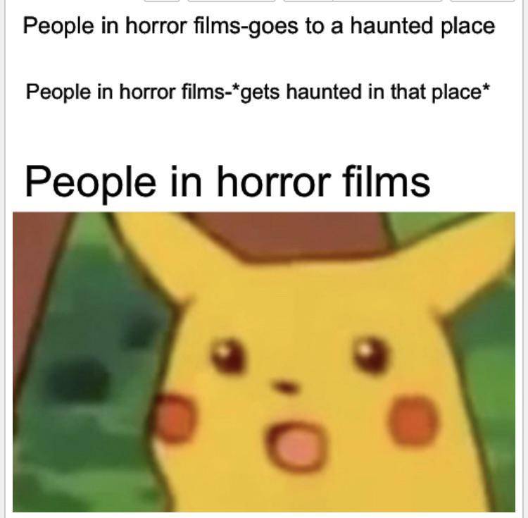 meme kartun tentang film horor 