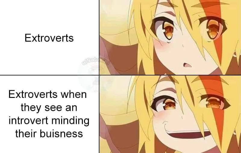 meme anime tentang ekstrover